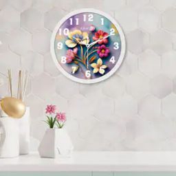 Floral Print Wall Clock-11