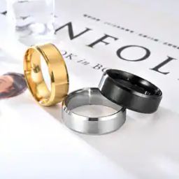 Set of 3 Metal Band Rings-2