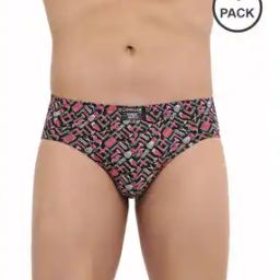 Pack of 4 Men Soft Combed Cotton Printed Brief-image-25
