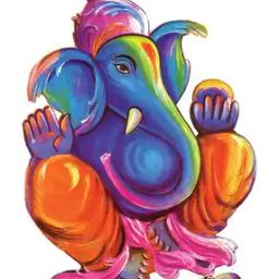 Lord Ganesha Print Self-Adhesive Wall Sticker-26