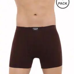 Pack of 5 Men Solid Combed Cotton Plush-Backed Waistband Trunks-picture-53