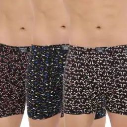 Pack of 3 Men Soft Combed Cotton Printed Trunks-image-52