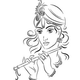 Lord Krishna Self-Adhesive Wall Sticker-20