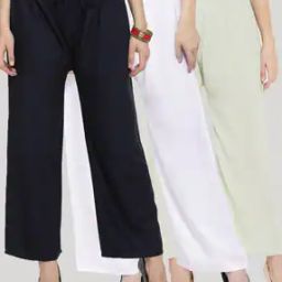 Pack of 3 Palazzos with Elasticated Waistband-picture-7