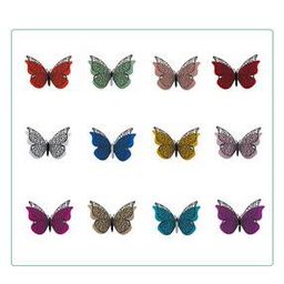 3D Butterfly- Double Layered Black Glitter Sticker-image-25