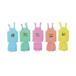 Infants Pack of 5 Floral Print Tops with Shorts-image-62
