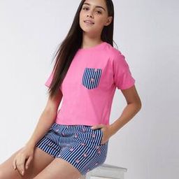miss chase Women Printed Top & Shorts Set-picture-24