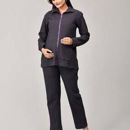 Women Zip-Front Jacket with Pants-image-83