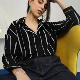 Women Regular Fit Spread-Collar Shirt-image-5