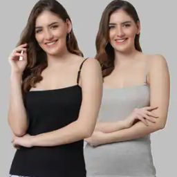 Pack of 2 Women Camisoles with Adjustable Straps-image-48