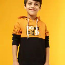 Boys Typographic Print Regular Fit Hoodie-29