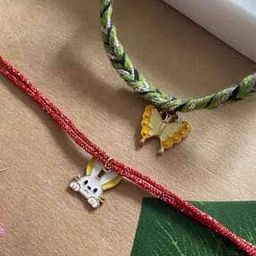Tie-Up Set of 2 Gold Plated Rakhi-image-63