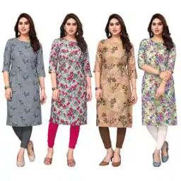 Pack of 4 Women Straight Kurta-image-108