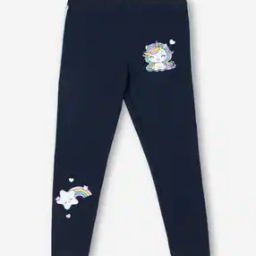 Girls Graphic Print Cotton Leggings-picture-12