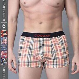 Pack of 6 Men Combed Cotton Trendy Printed Trunks-image-1