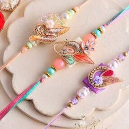 Men Set of 3 Stone-Studded Tie-Up Rakhis-image-46