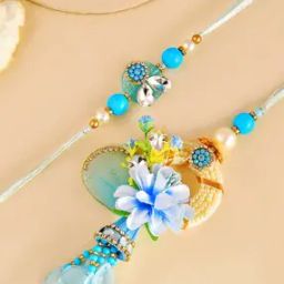 Set of 2 Stone-Studded Bhaiya & Bhabi Tie-Up Rakhis-image-74