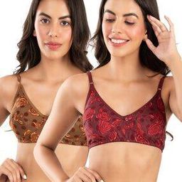 Pack of 2 Floral Print T-Shirt Bras-image-11