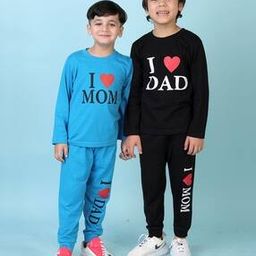 Infants Pack of 2 Typographic Print T-Shirts & Joggers Sets-picture-16