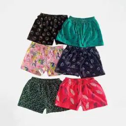 Girls Pack of 6 Assorted Boxers-image-97