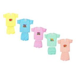 Pack of 5 Graphic Print Round-Neck T-Shirt & Shorts-picture-48