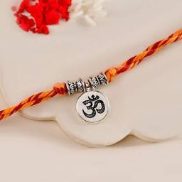 Men Tie-Up Om Symbol Rakhi with Silver Charm-image-33