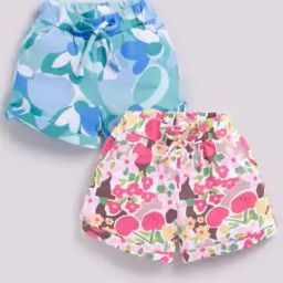 Girls Floral Regular Fit Shorts-image-78