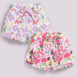 Girls Floral Regular Fit Shorts-image-77