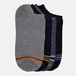 Pack of 4 Men Striped Ankle-Length Socks-image-37