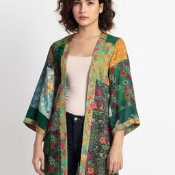 Floral Print Shrug with Kimono Sleeves-image-78