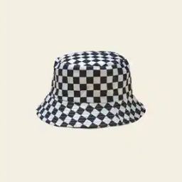 Women Checked Sun Hat with Wide Brim-8