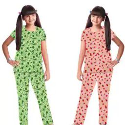 Pack of 2 Girls Printed Pants & Top Set-15