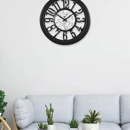 Floral Print Round Wall Clock-24