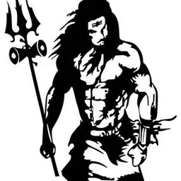rangoli Lord Shiva Print Self-Adhesive Wall Sticker-picture-0