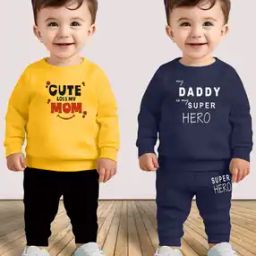 Set Of 2 Graphic Pants & T-Shirt Sets-11