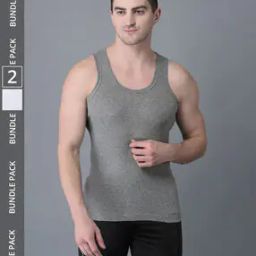 Pack of 2 Men Solid Cotton Vest-picture-28