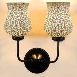 Mosaic Glass Dual Shade Wall Mounted Lamp-image-23