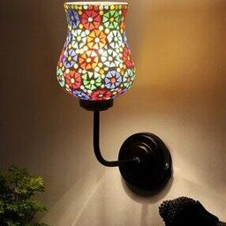 Wall Mounted Lamp with Mosaic Glass Shade-image-15