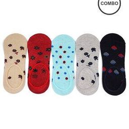 Pack of 5 Printed Low-Length Socks-image-48