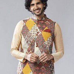 Men Paisley Print Regular Fit Nehru jacket-picture-27