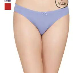 Pack of 3 Half Coverage Bikinis with Elasticated Waist-image-10