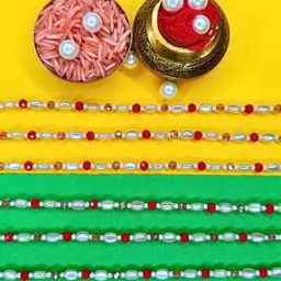 Pack of 6 Men Stone-Beaded Tie-Up Rakhi-image-89