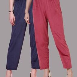 Women Pack of 2 Palazzos with Elasticated Waistband-picture-13