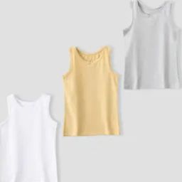Girls Pack of 3 Round-Neck Tank Tops-picture-32