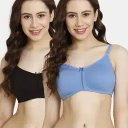 Grove Double Layered Non-Wired Non-Padded 3/4th Coverage T-Shirt Bra (Pack of 2)-image-56