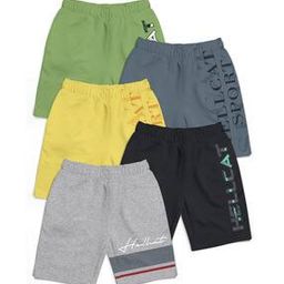 Pack of 5 Typographic Print Shorts with Elasticated Waist-15