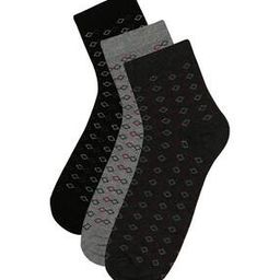 bodycare Pack of 3 Men Geometric Print Mid-Calf Length Socks-picture-10
