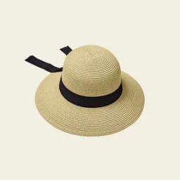 Women Patterned Sun Hat with Bow-10