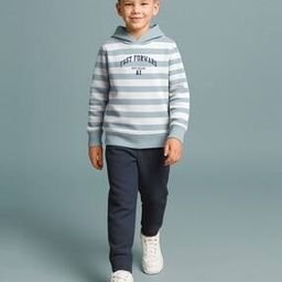 Boys Striped Hoodie & Track Pants Set-image-26