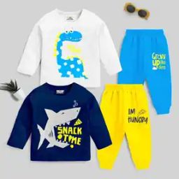 Pack of 2 Boy Graphic Print Suit Sets-44